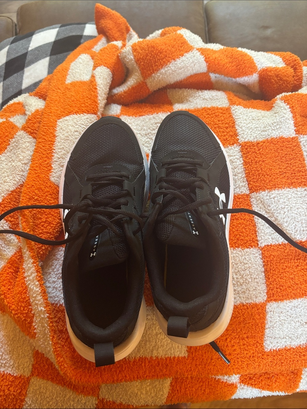 Under Armour Black and White Kids' Athletic Sneakers